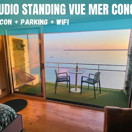 - L'iroizh - - Vue Panoramique - Standing Des Sables Blancs - Parking - Draps & Serviettes Inclus - Near Thalassotherapy - Wifi - *
